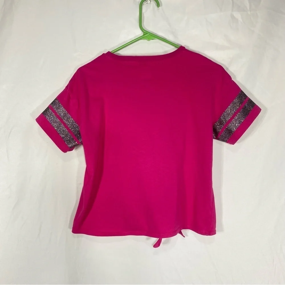 Juicy Couture Girl’s Plus Glitter Print “Go Juicy” Pink Top